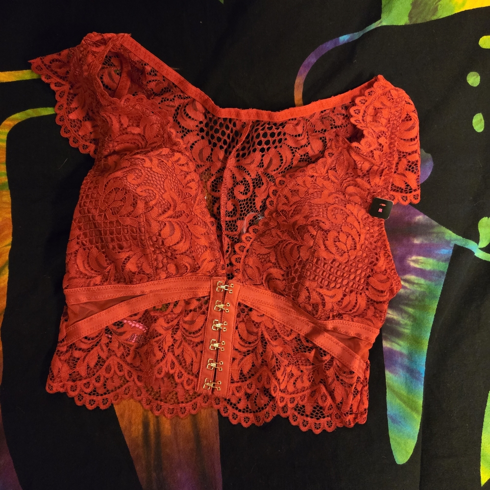 La SENZA Vibrant Red Lace Bra